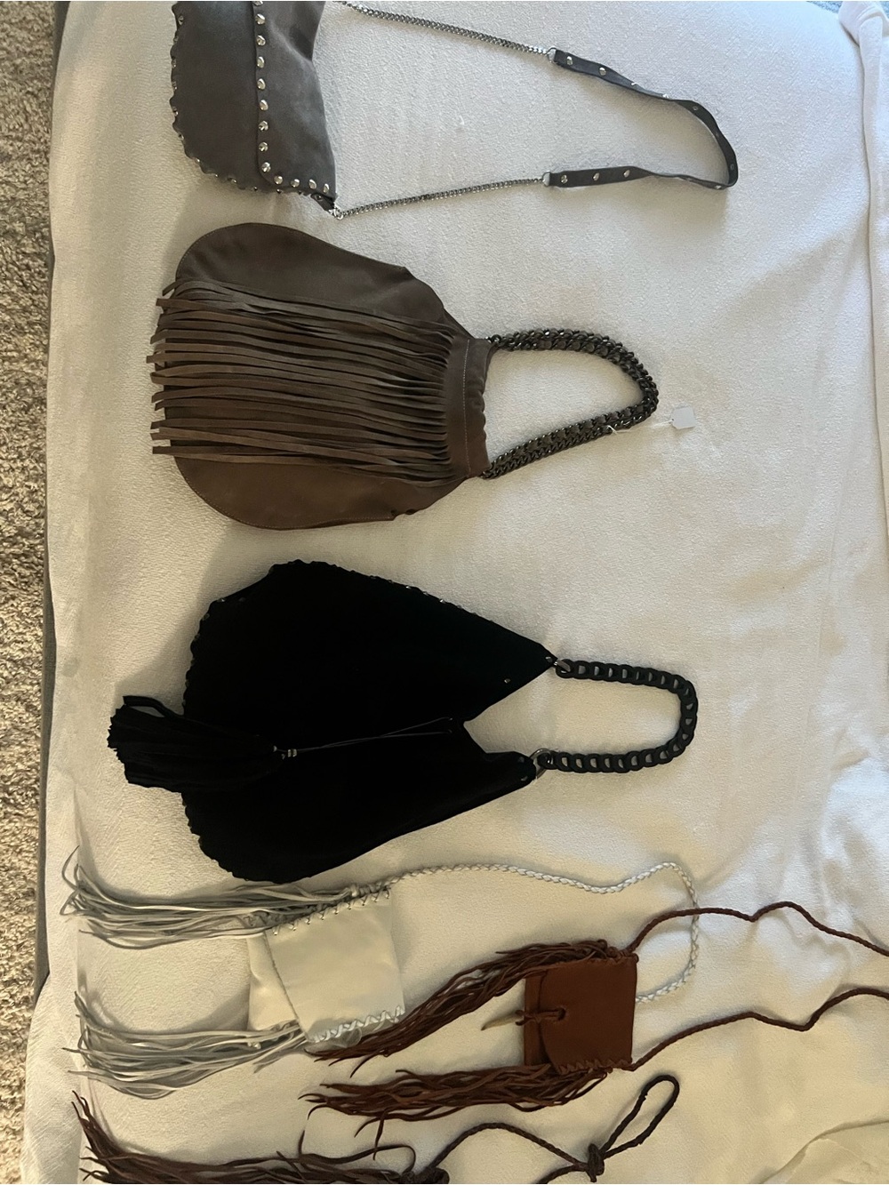 Women’s Fringe Tote Bag - Brown